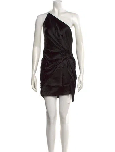 Pre-owned Michelle Mason Silk Mini Dress In Black