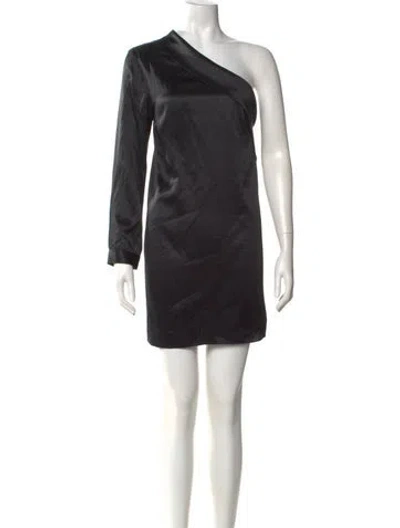 Pre-owned Michelle Mason Silk Mini Dress In Black