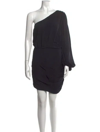 Pre-owned Michelle Mason Silk Mini Dress In Black