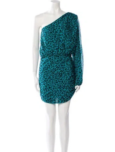 Pre-owned Michelle Mason Silk Mini Dress In Blue