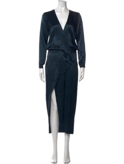 Pre-owned Michelle Mason Silk Mini Dress In Blue
