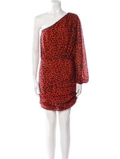 Pre-owned Michelle Mason Silk Mini Dress In Orange