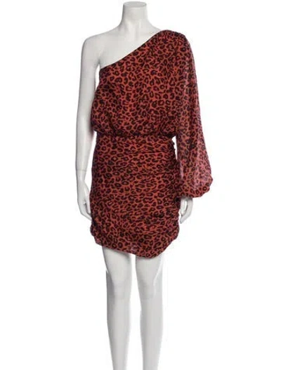 Pre-owned Michelle Mason Silk Mini Dress In Orange