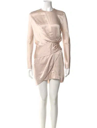 Pre-owned Michelle Mason Silk Mini Dress In Pink