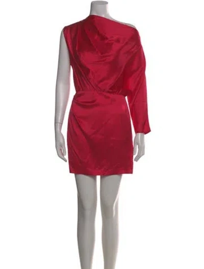 Pre-owned Michelle Mason Silk Mini Dress In Pink