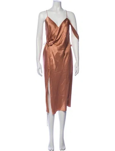 Pre-owned Michelle Mason Silk Mini Dress In Purple