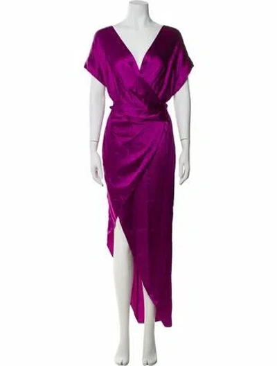 Pre-owned Michelle Mason Silk Mini Dress In Purple