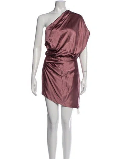 Pre-owned Michelle Mason Silk Mini Dress In Red