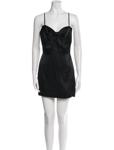 Pre-owned Michelle Mason Silk Mini Dress W/ Tags In Black