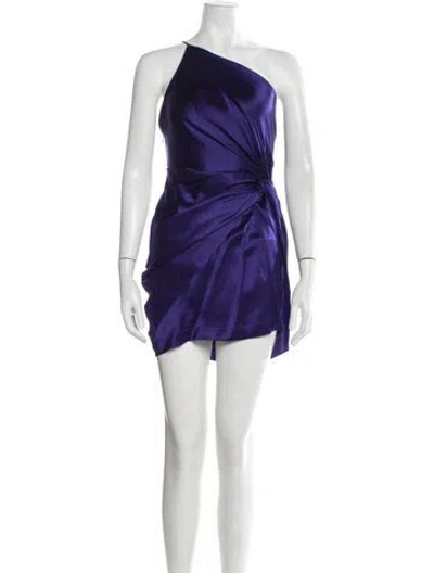 Pre-owned Michelle Mason Silk Mini Dress W/ Tags In Purple