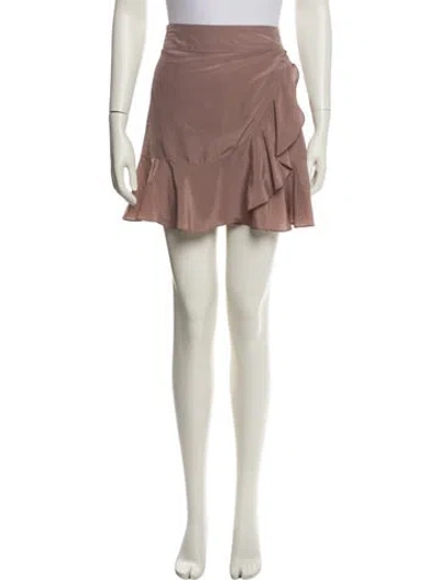 Pre-owned Michelle Mason Silk Mini Skirt In Pink