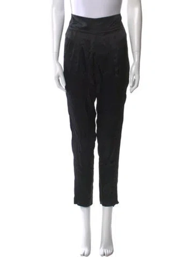 Pre-owned Michelle Mason Silk Skinny Leg Pants In Black