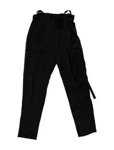 Pre-owned Michelle Mason Silk Skinny Leg Pants In Black