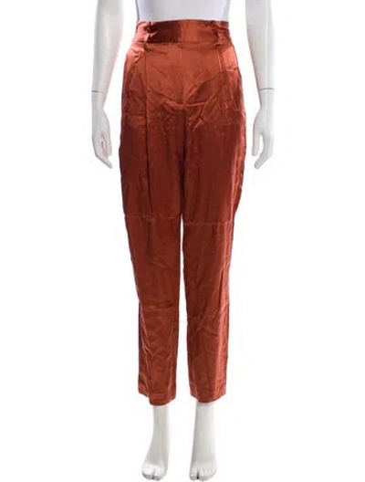 Pre-owned Michelle Mason Silk Skinny Leg Pants In Pink