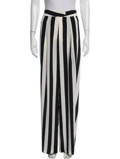 Pre-owned Michelle Mason Silk Wide Leg Pants In Black