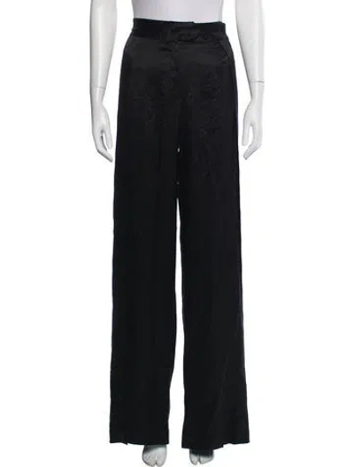 Pre-owned Michelle Mason Silk Wide Leg Pants In Gray