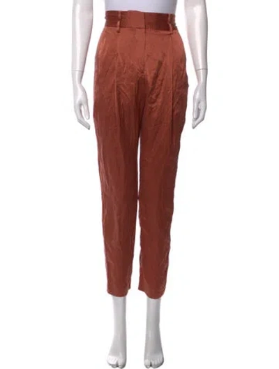 Pre-owned Michelle Mason Silk Wide Leg Pants In Pink