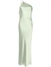 Michelle Mason Single-shoulder Maxi Dress In Green