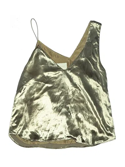 Pre-owned Michelle Mason Sleeveless Blouse In Gold