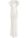 Michelle Mason Sleeveless Silk Dress In White