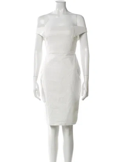 Pre-owned Michelle Mason Square Neckline Mini Dress W/ Tags In White