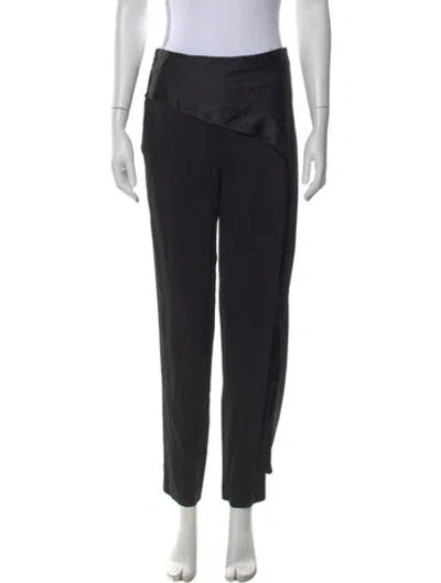 Pre-owned Michelle Mason Straight Leg Pants In Black
