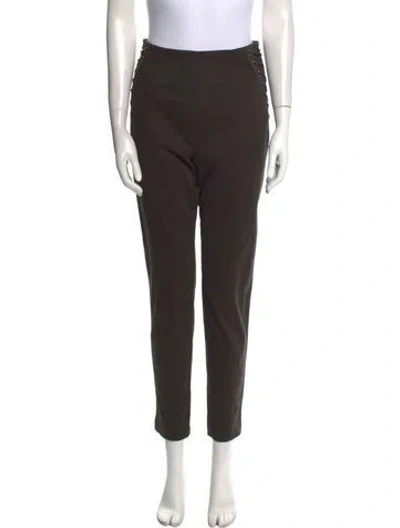 Pre-owned Michelle Mason Straight Leg Pants In Green