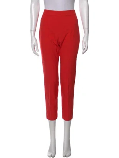 Pre-owned Michelle Mason Straight Leg Pants In Red