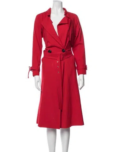 Pre-owned Michelle Mason Trench Coat In Red