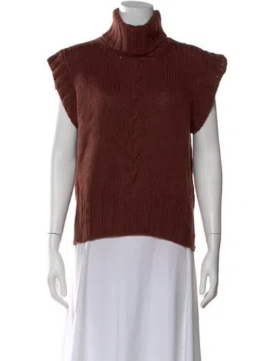 Pre-owned Michelle Mason Turtleneck Sweater In Brown