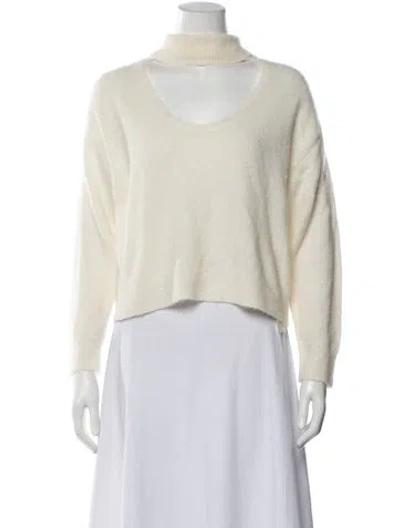Pre-owned Michelle Mason Turtleneck Sweater In Neutrals