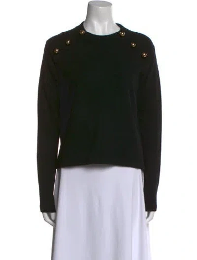 Pre-owned Michelle Mason Virgin Wool Crew Neck Sweater In Black