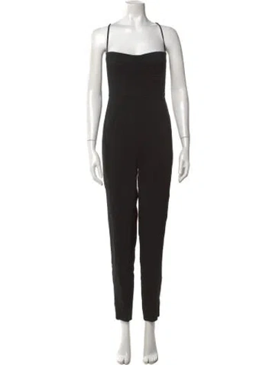 Pre-owned Michelle Mason V-neck Jumpsuit In Black