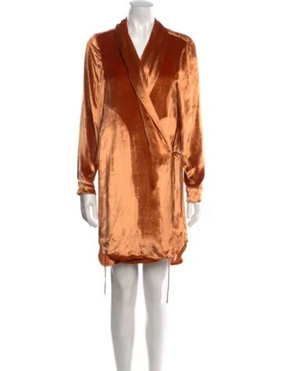 Pre-owned Michelle Mason V-neck Mini Dress