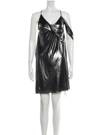 Pre-owned Michelle Mason V-neck Mini Dress