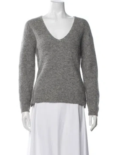 Pre-owned Michelle Mason V-neck Sweater In Grey