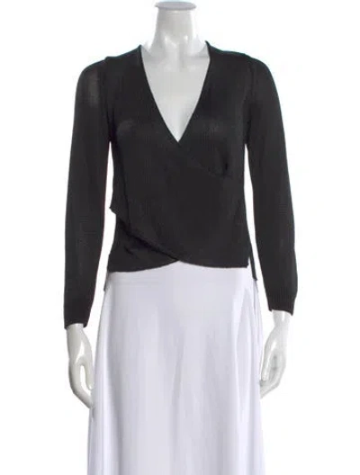 Pre-owned Michelle Mason V-neck Sweater In Neutral