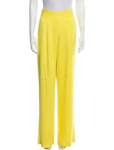 Pre-owned Michelle Mason Wide Leg Pants In Yellow