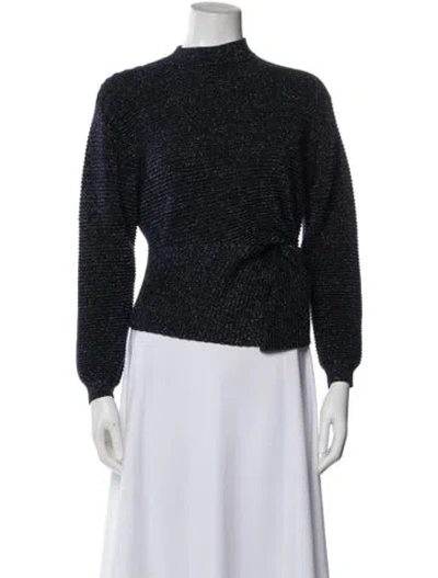 Pre-owned Michelle Mason Wool Mock Neck Sweater