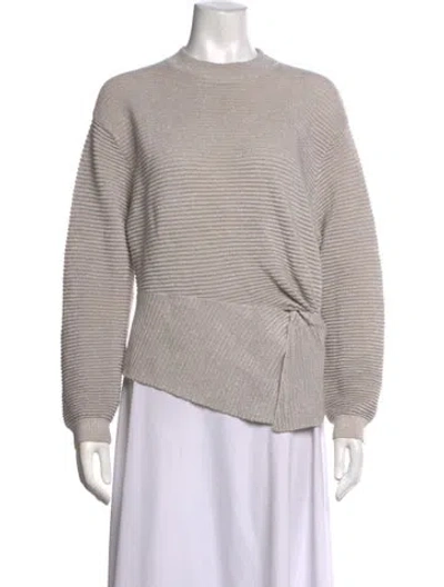 Pre-owned Michelle Mason Wool Mock Neck Sweater In Metallic/neutrals