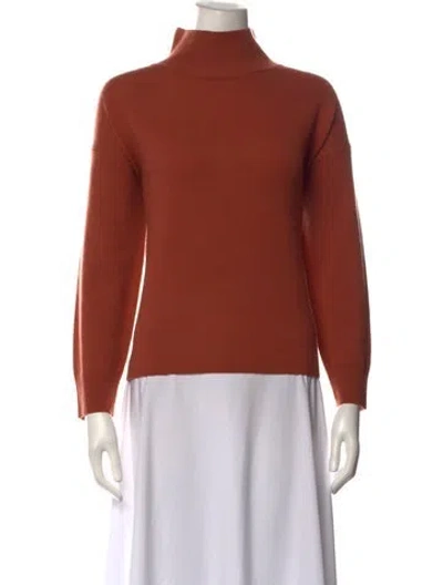 Pre-owned Michelle Mason Wool Turtleneck Sweater In Orange