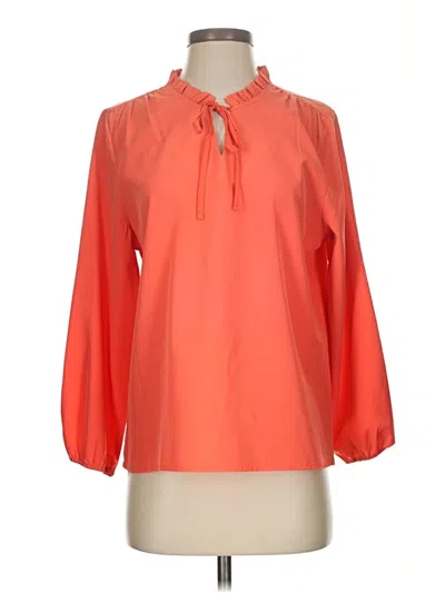 Pre-owned Michelle Mcdowell 3/4 Sleeve Blouse In Orange