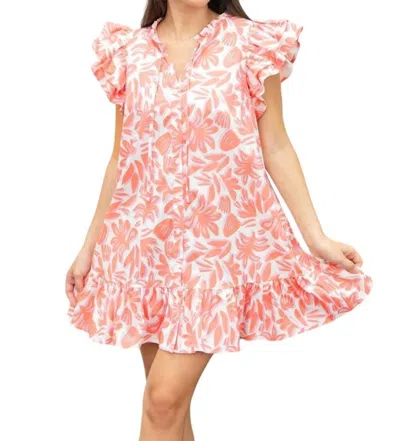 Michelle Mcdowell Abby Dress In Spring It On Coral In Multi