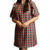 Michelle Mcdowell Alpine Line Green Libby Dress In Multi