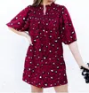 Michelle Mcdowell Amelia Dress In Party Animal Garnet/black In Multi