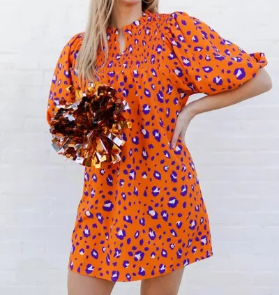 Michelle Mcdowell Amelia Dress In Party Animal Purple In Orange