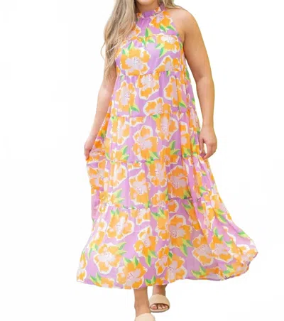 Michelle Mcdowell Bethany Maxi Dress In Sea Flower Lilac In Multi