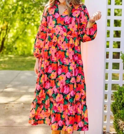 Michelle Mcdowell Christina Midi Dress In Blush Pink In Multi