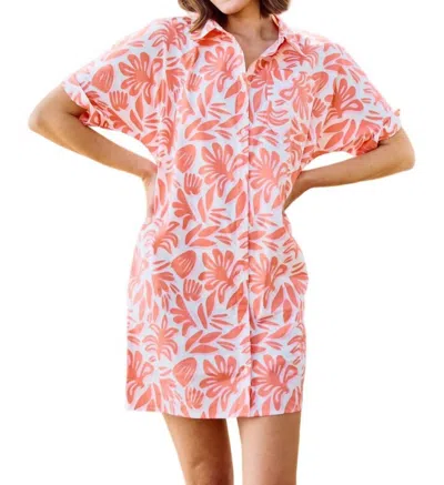 Michelle Mcdowell Dani Dress In Spring It On Coral In Multi