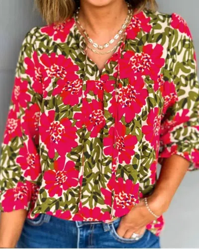 Michelle Mcdowell Elena Top In Wildflower In Multi